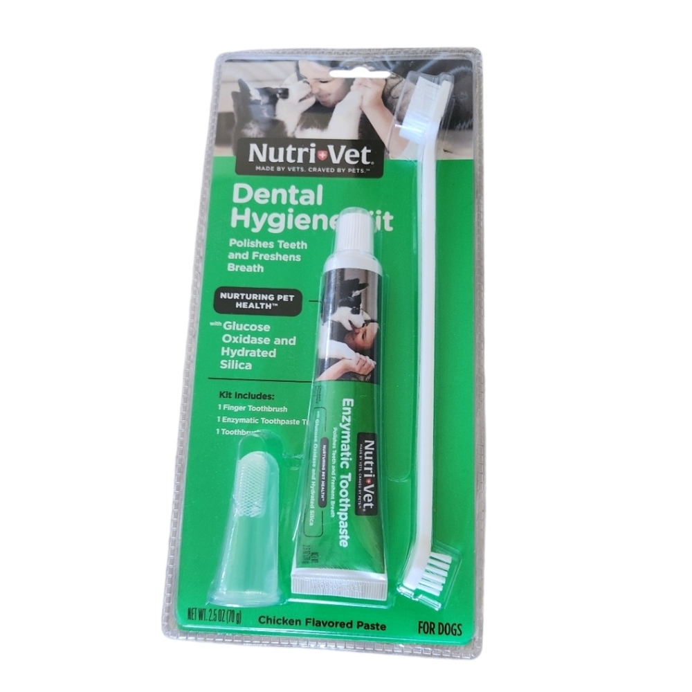 Nutri-Vet Dental Hygiene Kit for Dogs Nwt